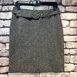 Outfit Petite Black & Ivory Fully Lined Skirt Size 8P